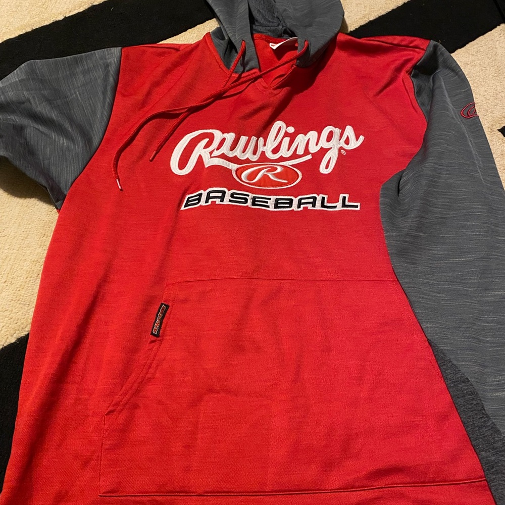 Rawlings Men's Red and Gray Hoodie